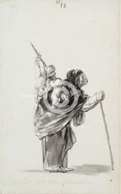 Dream of a good witch (Sueño de buena echizera). Album Witches and Old Women, ca 1820.