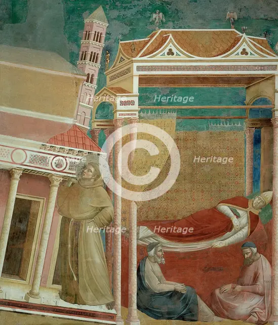 Dream of Innocent III (from Legend of Saint Francis), 1295-1300. Creator: Giotto di Bondone (1266-1377).
