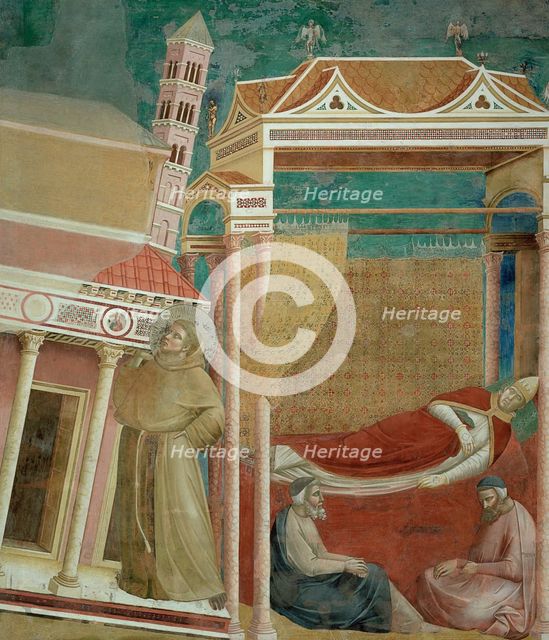 Dream of Innocent III (from Legend of Saint Francis), 1295-1300. Creator: Giotto di Bondone (1266-1377).