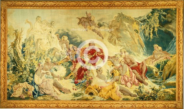 Dream of Rinaldo, c. 1751. Creators: Francois Boucher, Jean-Baptiste Oudry, Nicolas Besnier.