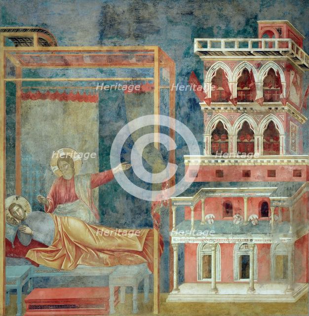 Dream of the Palace (from Legend of Saint Francis), 1295-1300. Creator: Giotto di Bondone (1266-1377).