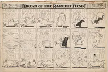 Dream of the Rarebit Fiend: Bucking Automobile, 1907. Creator: Winsor McCay