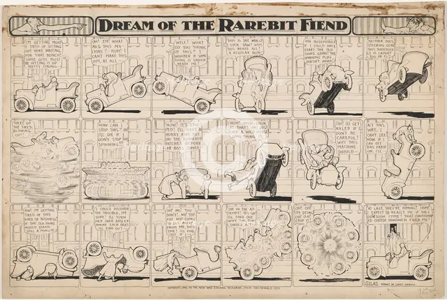 Dream of the Rarebit Fiend: Bucking Automobile, 1907. Creator: Winsor McCay.