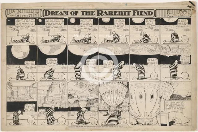 Dream of the Rarebit Fiend: Here Comes Washington, 1908. Creator: Winsor McCay.