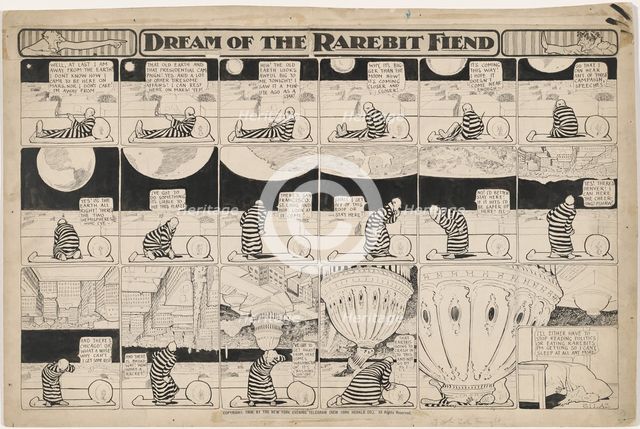 Dream of the Rarebit Fiend: Here Comes Washington, 1908. Creator: Winsor McCay.