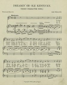Dreamin ob ole Kentucky 1894. Creator: Unknown