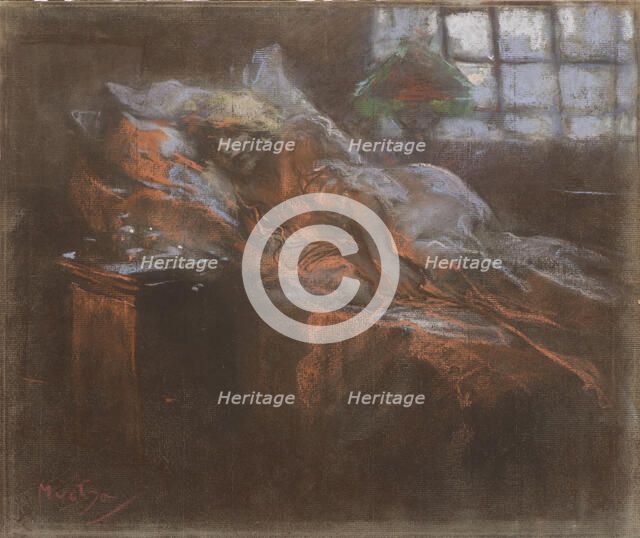 Dreaming. Creator: Mucha, Alfons Marie (1860-1939).