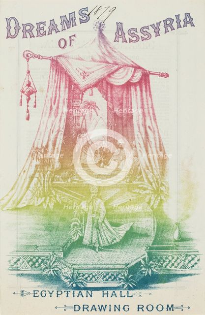 Dreams of Assyria - Egyptian Hall - Drawing Room, 1879.  Creator: Unknown.
