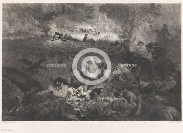 Dreams of Hunting, 1858. Creator: Célestin Nanteuil.