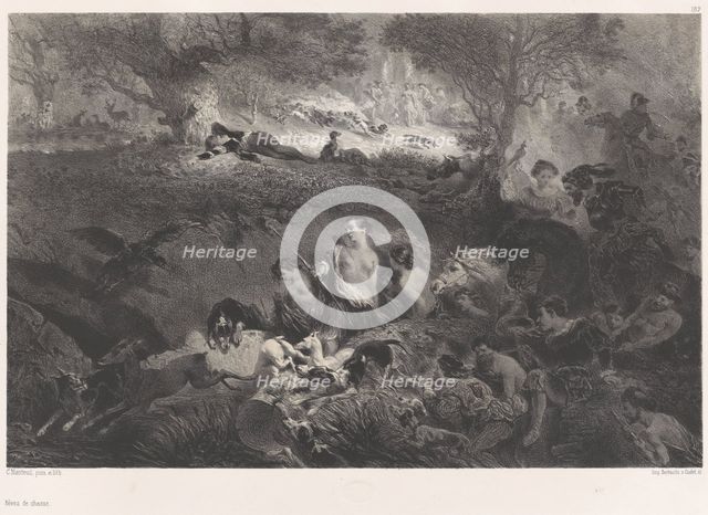 Dreams of Hunting, 1858. Creator: Célestin Nanteuil.