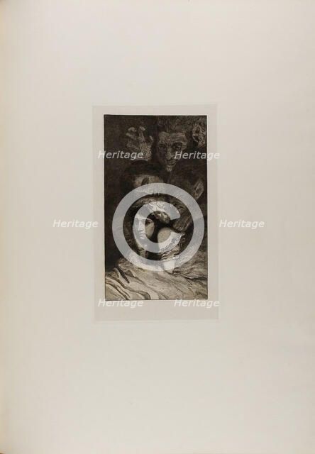 Dreams, plate three from A Life, 1884. Creator: Max Klinger.