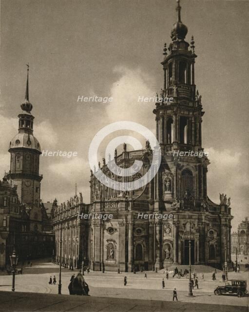 'Dresden. Court church and castle', 1931. Artist: Kurt Hielscher.