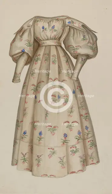 Dress, 1935/1942. Creator: Irene Lawson.