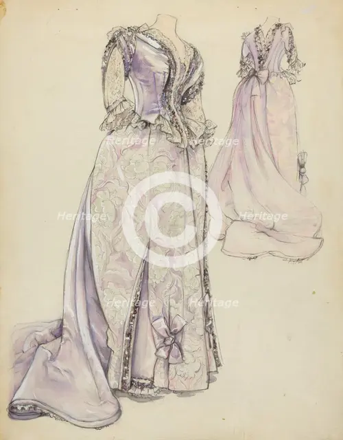 Dress, 1935/1942. Creator: Jean Gordon.