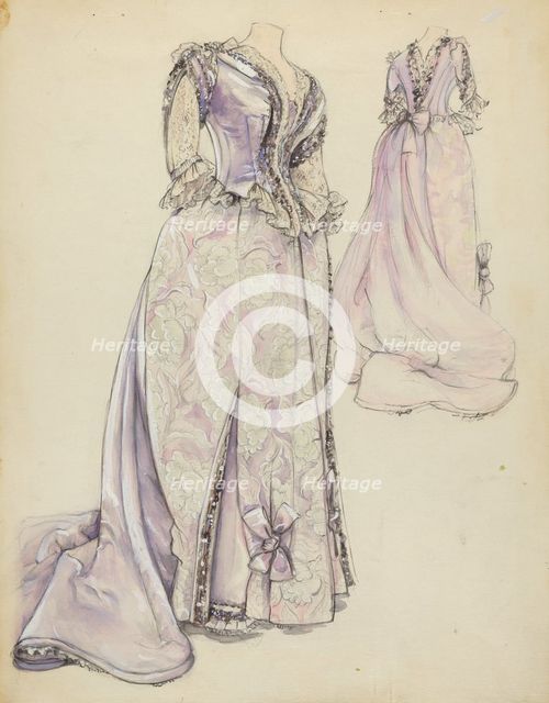 Dress, 1935/1942. Creator: Jean Gordon.
