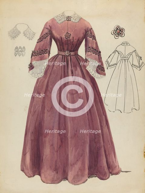 Dress, 1935/1942. Creator: Jessie M. Benge.
