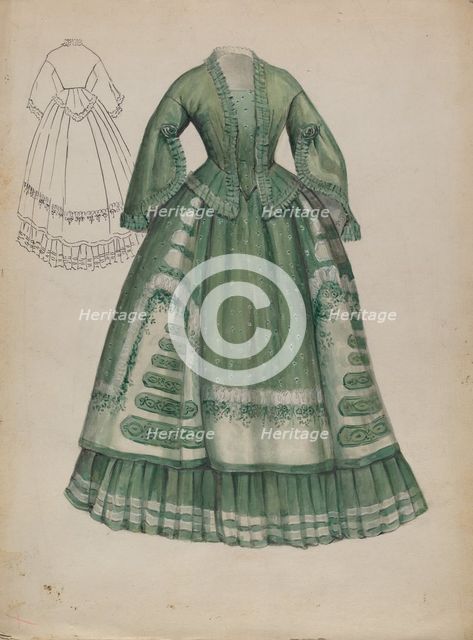 Dress, 1935/1942. Creator: Jessie M. Benge.
