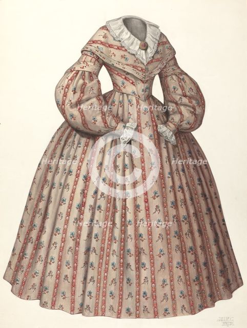 Dress, 1935/1942. Creator: Julie C Brush.