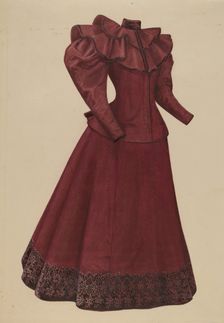 Dress, 1935/1942. Creator: Julie C Brush