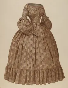 Dress, 1935/1942. Creator: Julie C Brush
