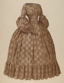 Dress, 1935/1942. Creator: Julie C Brush