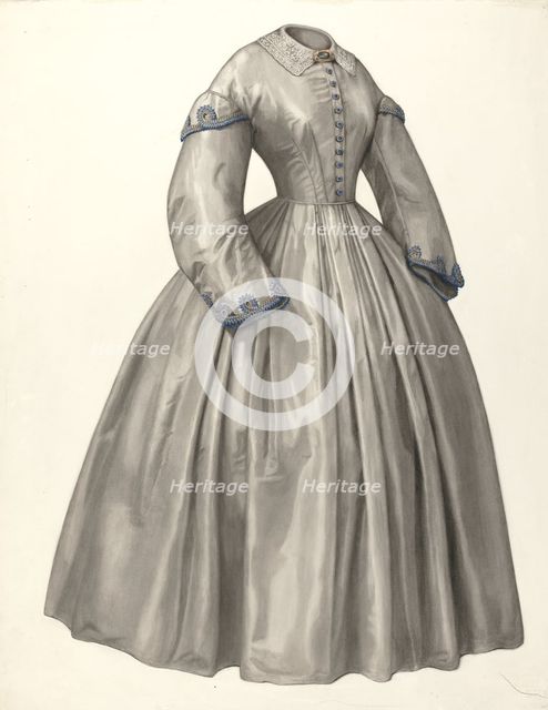 Dress, 1935/1942. Creator: Julie C Brush.