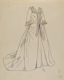 Dress, 1935/1942. Creator: Julie C Brush