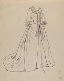 Dress, 1935/1942. Creator: Julie C Brush