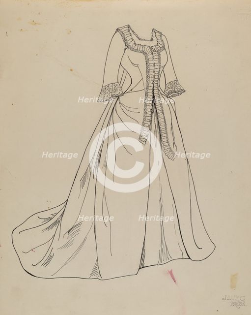 Dress, 1935/1942. Creator: Julie C Brush.