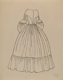 Dress, 1935/1942. Creator: Julie C Brush