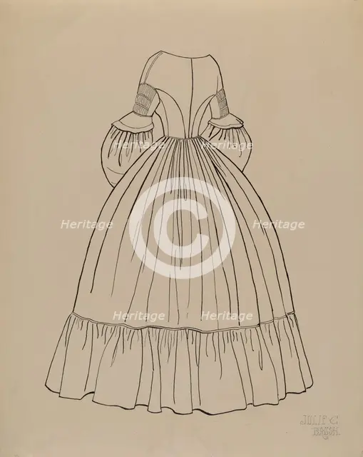 Dress, 1935/1942. Creator: Julie C Brush.