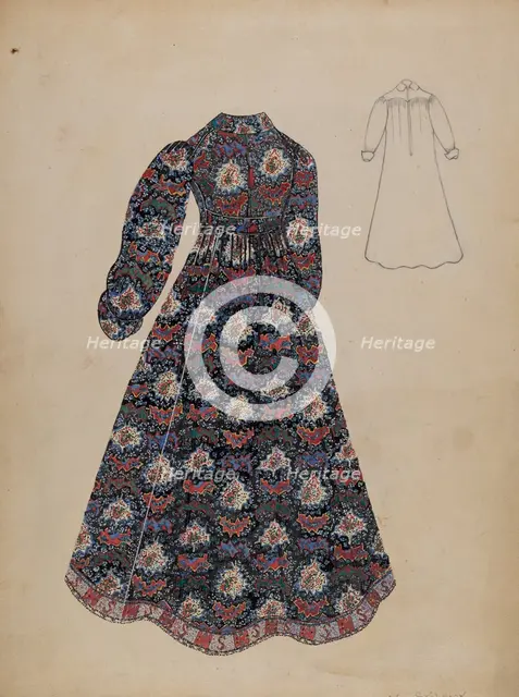 Dress, 1935/1942. Creator: Mae Szilvasy.