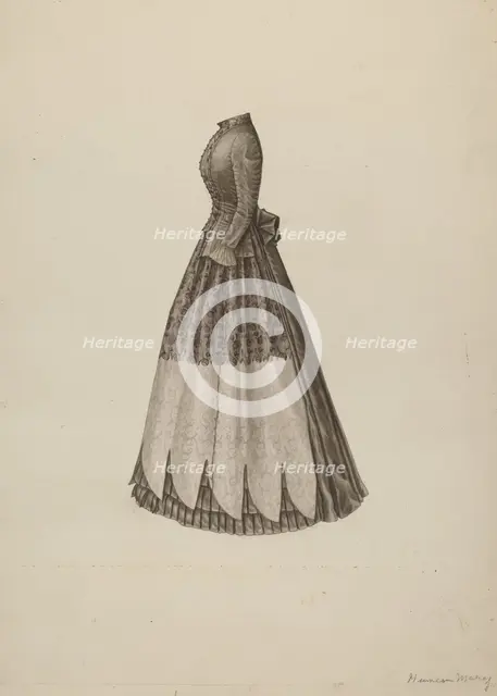 Dress, 1935/1942. Creator: Mary E Humes.