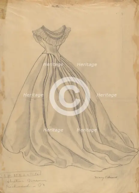 Dress, 1935/1942. Creator: Mary E Humes.