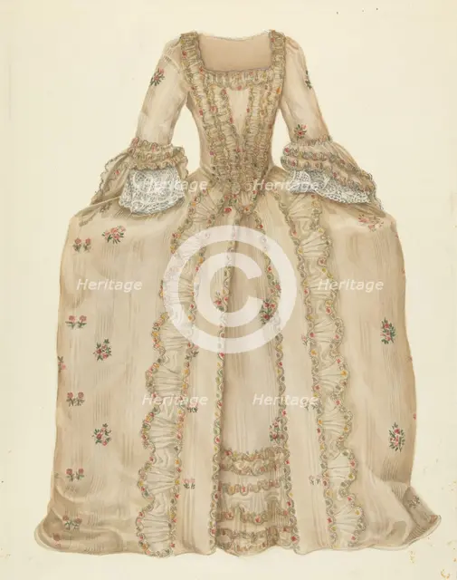 Dress, 1935/1942. Creator: Unknown.