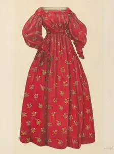 Dress, 1935/1942. Creator: Virginia Berge