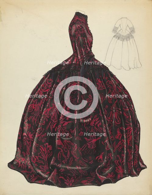 Dress, 1935/1942. Creator: Dorothy Gernon.
