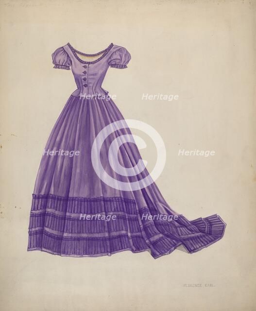Dress, 1935/1942. Creator: Florence Earl.