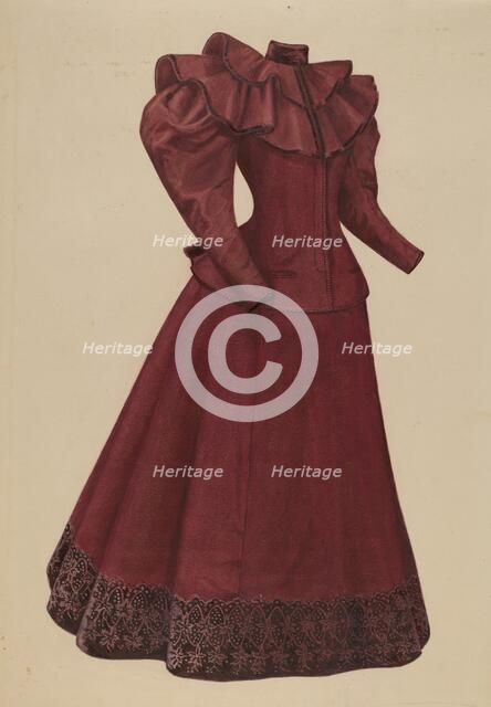 Dress, 1935/1942. Creator: Julie C Brush.