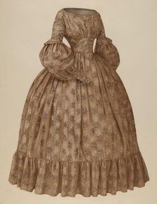 Dress, 1935/1942. Creator: Julie C Brush