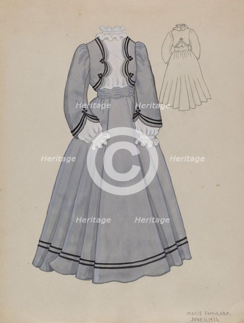 Dress, 1936. Creator: Marie Famularo.