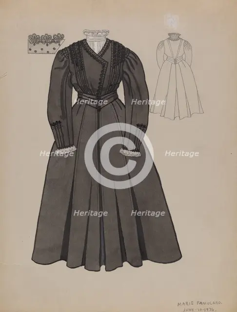 Dress, 1936. Creator: Marie Famularo.