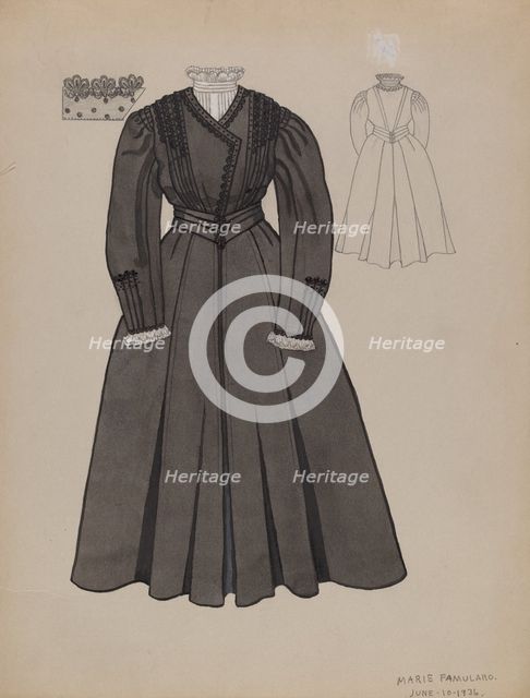 Dress, 1936. Creator: Marie Famularo.