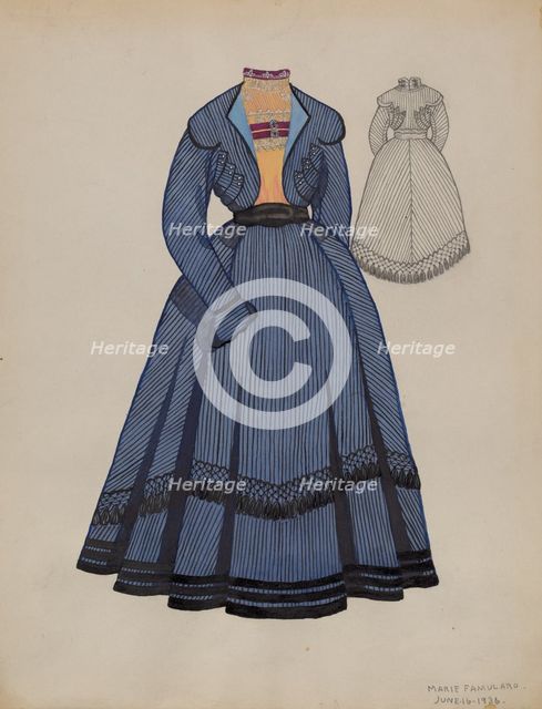 Dress, 1936. Creator: Marie Famularo.