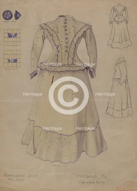 Dress, 1939. Creator: J. Howard Iams.