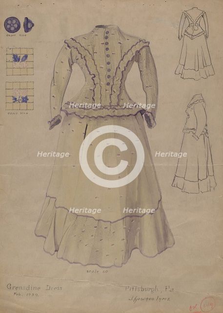 Dress, 1939. Creator: J. Howard Iams.