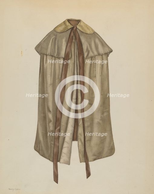 Dress Cape, c. 1938. Creator: Nancy Crimi.