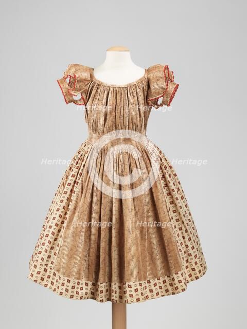 Dress, American, ca. 1850. Creator: Unknown.