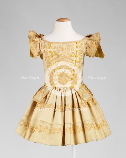 Dress, American, ca. 1855. Creator: Unknown.