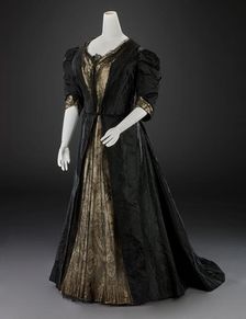 Dress (Bodice, Skirt), about 1889. Creator: Johnstone and Smedley
